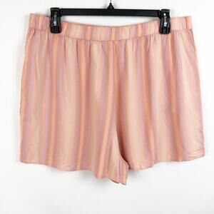 BP Nordstrom Womens Casual Shorts 2X Pink Stripe Pull On NWOT